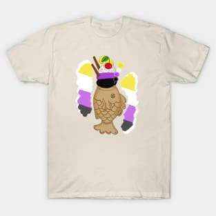 Pride Taiyaki Ice cream-Nonbinary flag T-Shirt